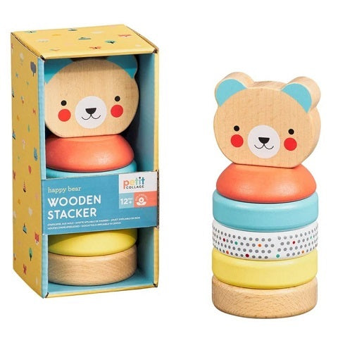Happy Bear Wooden Stacker Toy