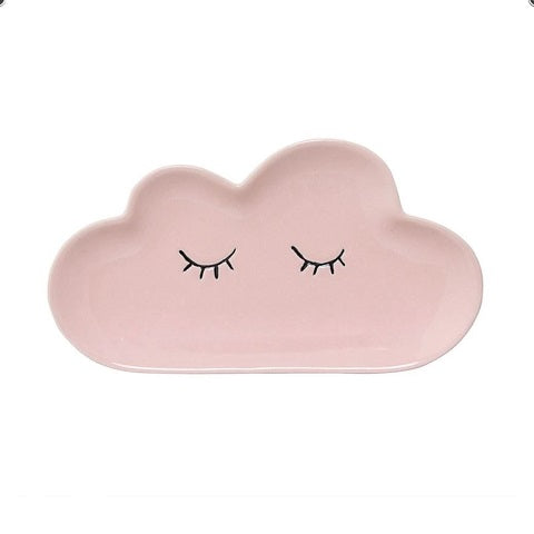 Ceramic Smilla Cloud Plate in Rose by BD Mini