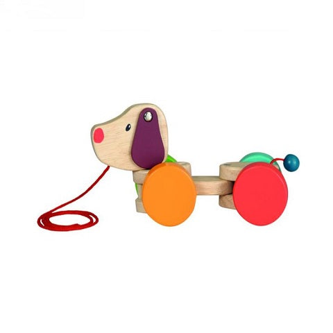 Egmont Toys Wooden Pull Along Toddler Toy, Dog