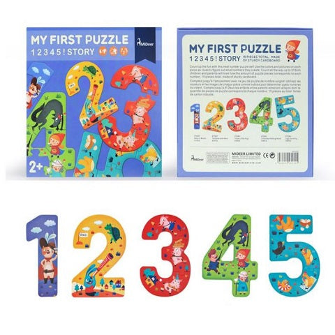 Mideer My First Puzzle Set of Number Puzzles 1 to 5 Story