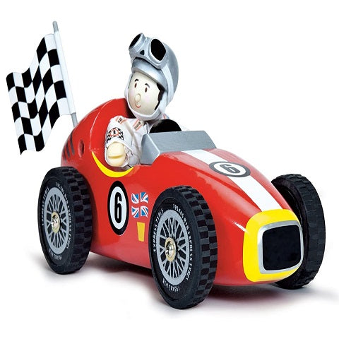 Le Toy Van Retro Racer and Budkin Figure