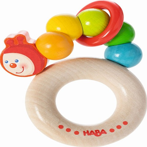 HABA Rainbow Caterpillar Clutching Toy