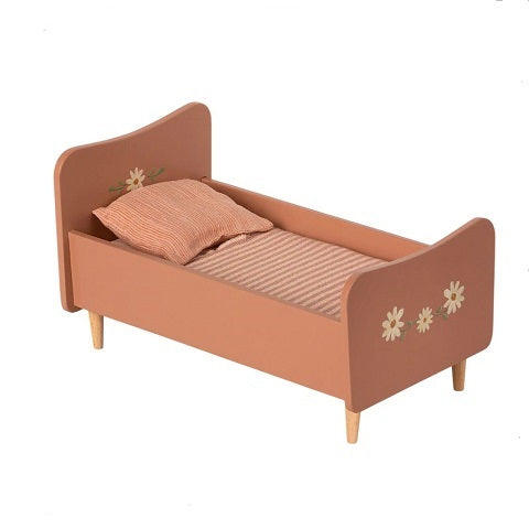 Maileg Mini Wooden Bed, Rose