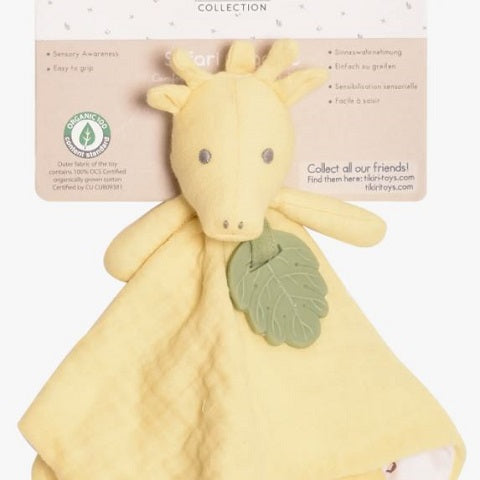 Giraffe Organic Comforter with Rubber Teether