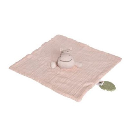 Tikiri Hippo Comforter with Rubber Teether